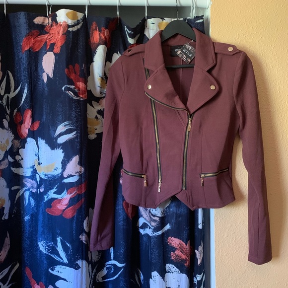 Jackets & Blazers - dusty rose moto jacket // NEW